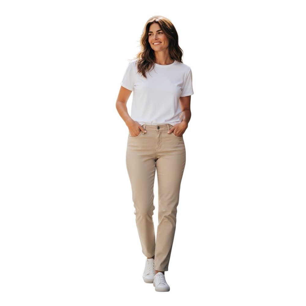 VINCE Casual Trouser Pant Khaki Chinos USA Made Womens Sz 6 - Picture 2 of 10
